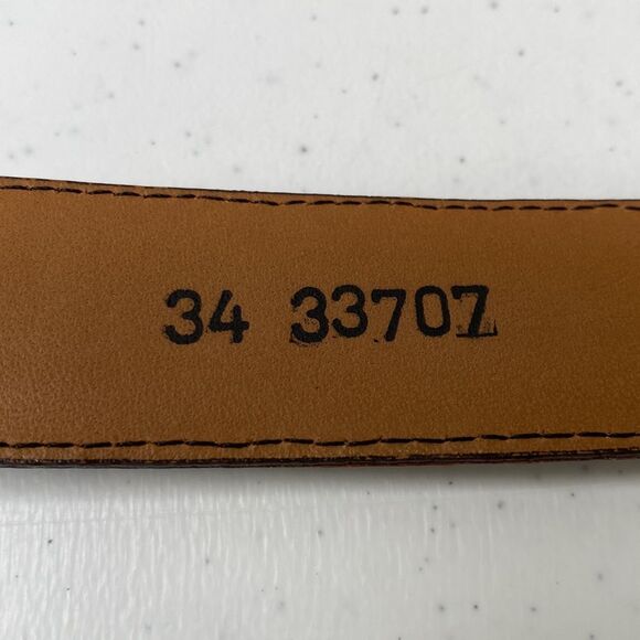 Brighton Vintage Brown Woven Weave Leather Belt Silver Tone Buckle 1996 Office main image 16